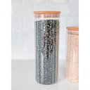 Ver imagem 2 de Pote de Vidro Canelado com Tampa Bambu Wolff 1,1 Litros