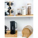 Ver imagem 6 de Pote de Vidro Canelado com Tampa Bambu Wolff 1,1 Litros