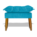 Ver imagem 2 de Puff Opala Decorativo Pés Palitos Quarto - Azul Turquesa