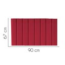 Ver imagem 2 de Painel Estofada Carla 90cm Solteiro Para Cama Box Quarto Corino Vermelho - Gat Magazine