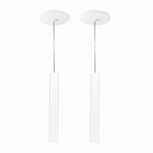 Kit 2 Pendente Tubo Palito Moderno 30cm - Branco