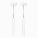 Ver imagem 1 de Kit 2 Pendente Tubo Palito Moderno 30cm - Branco