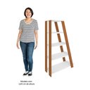 Ver imagem 7 de Mesa Escrivaninha em L Eron e Estante Livreiro Stela A06 Branco/carvalho/freijó - Mpozenato