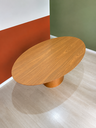Ver imagem 5 de Mesa de Jantar Oval 160x90cm em Freijó Melamínico - Base Cone