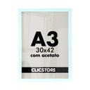 Ver imagem 1 de Kit 05 Molduras A3 30x42cm com Acetato e Fundo para Quadros Diplomas Certificados Fotos:branco