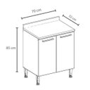 Ver imagem 2 de Balcão de Cozinha com Tampo 2 Portas 70cm Genialflex