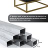 Mesa de Cabeceira Industrial Pé de Aço 1 Gaveta Corrediça Telescópica 1 Nicho - Off White/pé Dourado - 9