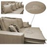Sofá 2.12M Tecido Impermeável de Linho com Molas Cama Inbox Premium Bege - 6