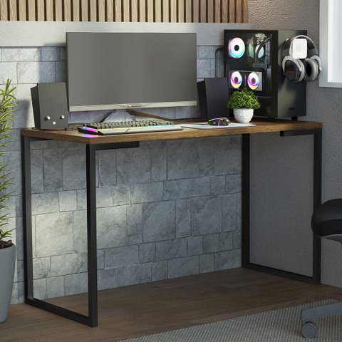 Mesa de Escritório Industrial 120cm Rustic Madesa