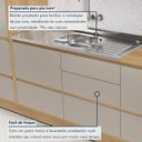 Ver imagem 4 de Cozinha Rainha 6 Peças 10 Portas Cristaleira com Rodapé Reflecta 100% MDF