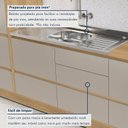 Ver imagem 4 de Cozinha Rainha 6 Peças 10 Portas Cristaleira com Rodapé Reflecta 100% MDF