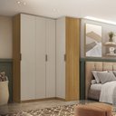 Ver imagem 1 de Guarda Roupa Canto Reto 4 Portas 100% Mdf Altezza Clean