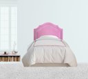 Ver imagem 1 de Cabeceira Cama Box Solteiro Provençal Veludo Rosê com Tachas