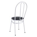 Ver imagem 3 de Kit 2 Cadeiras de Jantar Aço com Assento Estofado Multimóveis CR50270 Branco/Preto