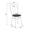 Ver imagem 2 de Kit 2 Cadeiras de Jantar Aço com Assento Estofado Multimóveis CR50270 Branco/Preto