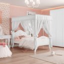 Ver imagem 1 de Cama Infantil Juvenil Princesa Encantada com Dossel MDF Pura Magia