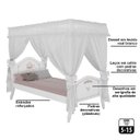 Ver imagem 4 de Cama Infantil Juvenil Princesa Encantada com Dossel MDF Pura Magia