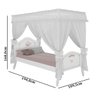 Cama Infantil Juvenil Princesa Encantada com Dossel MDF Pura Magia - 3