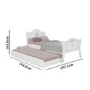 Ver imagem 3 de Cama Infantil Princesa Encantada com Cama Auxiliar Pura Magia