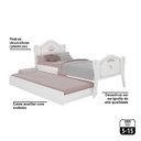Ver imagem 4 de Cama Infantil Princesa Encantada com Cama Auxiliar Pura Magia