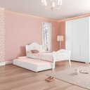 Ver imagem 1 de Cama Infantil Princesa Encantada com Cama Auxiliar Pura Magia