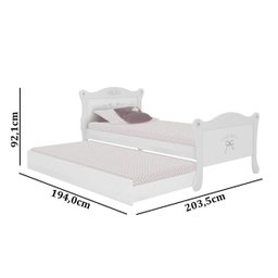 Cama Infantil Juvenil Provence Clean com Cama Auxiliar Pura Magia - 3