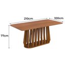 Ver imagem 6 de Mesa para Sala de Jantar 210cm Tampo de Mdf Pitanga Natuame Madeira Cinamomo