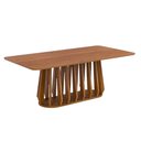 Ver imagem 1 de Mesa para Sala de Jantar 210cm Tampo de Mdf Pitanga Natuame Madeira Cinamomo