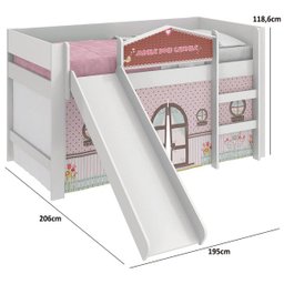 Cama Infantil com Escorregador e Luz/LED Doce Casinha Play Pura Magia - 5