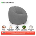 Ver imagem 3 de Poltrona Decorativa Estilo Concha Abóbora Shell Giratória Bouclê Cinza Escuro - Desk Design