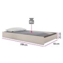 Ver imagem 3 de Cama Auxiliar Gavetão Amore Branco Móveis Estrela