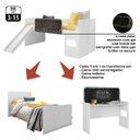 Ver imagem 3 de Cama Infantil com Escorregador e Lousa Multifuncional Pura Magia