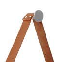 Ver imagem 4 de Espelho Decorativo Adnet Cinza Alça Corino Caramelo 50cm Redondo