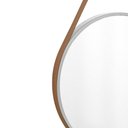 Ver imagem 3 de Espelho Decorativo Adnet Cinza Alça Corino Caramelo 50cm Redondo