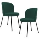 Ver imagem 1 de Kit 2 Cadeiras Sala de Jantar Estofada Gavi L02 Suede Verde Musgo - Lyam Decor