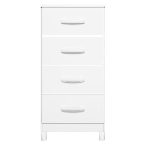 Cômoda Compacta 4 Gavetas Molly Branco/Rosa - Biflex