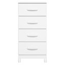 Ver imagem 1 de Cômoda Compacta 4 Gavetas Molly Branco/Rosa - Biflex
