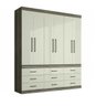 Guarda-Roupa Casal 6 Portas 9 Gavetas Mais Cômoda 1 Porta 4 Gavetas Santos Andirá - 4