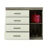 Guarda-Roupa Casal 6 Portas 9 Gavetas Mais Cômoda 1 Porta 4 Gavetas Santos Andirá - 5