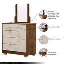 Ver imagem 3 de Cômoda Sapateira Vollard 4 Gavetas 1 Espelho 1 Porta com Prateleira Nogueira/fendi G98 - Gran Belo