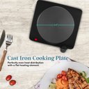 Ver imagem 4 de Elite Gourmet Chapa Elétrica de Ferro Fundido 1000w com Controle de Temperatura (preto)