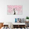 Quadro Decorativo Tela Canvas Flores e Folhas Pink Flower Tree - 90x60 Cm - 5