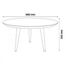 Ver imagem 4 de Mesa de Centro Patrimar Luna 680 com Rodízios