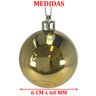 Kit 8 Bolas Decoração de Natal Dourada Árvore de Natal 60mm - 4