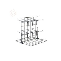 Expositor para Chaveiro e Bijuteria 0,30 X 0,30m com 16 Ganchos - Cor:preto - 3