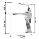 Ver imagem 6 de Torneira de Banheiro Lavabo Luxo Paris Monocomando 100% Metal Premium Cromada