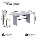 Ver imagem 3 de Conjunto Sala de Jantar 8 Cadeiras Lara Preto/Bege