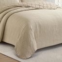 Ver imagem 4 de Kit Cobre Leito Colcha Anarruga 3 Peças Casal 220x240cm Bege Sonhare