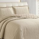 Ver imagem 3 de Kit Cobre Leito Colcha Anarruga 3 Peças Casal 220x240cm Bege Sonhare