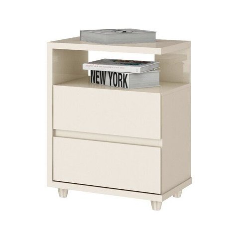 Mesa de Cabeceira Campeche D07 2 Gavetas Henn